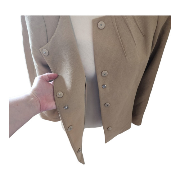 Lafayette 148 wool blazer tan size 8 - Picture 2 of 8